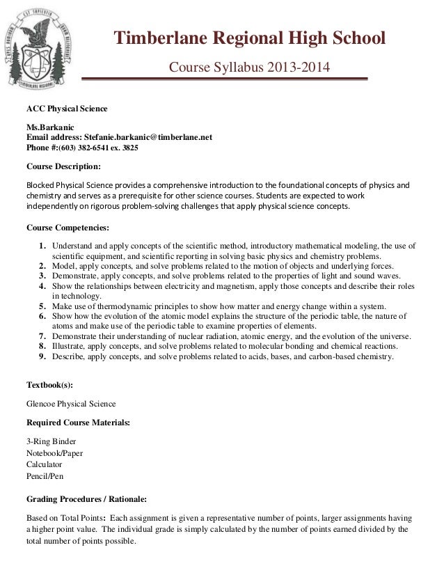 template for syllabus