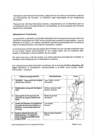 Accreditation Argentina 2008