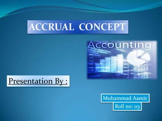 Presentation By :
Muhammad Aamir
Roll no: 03
 
