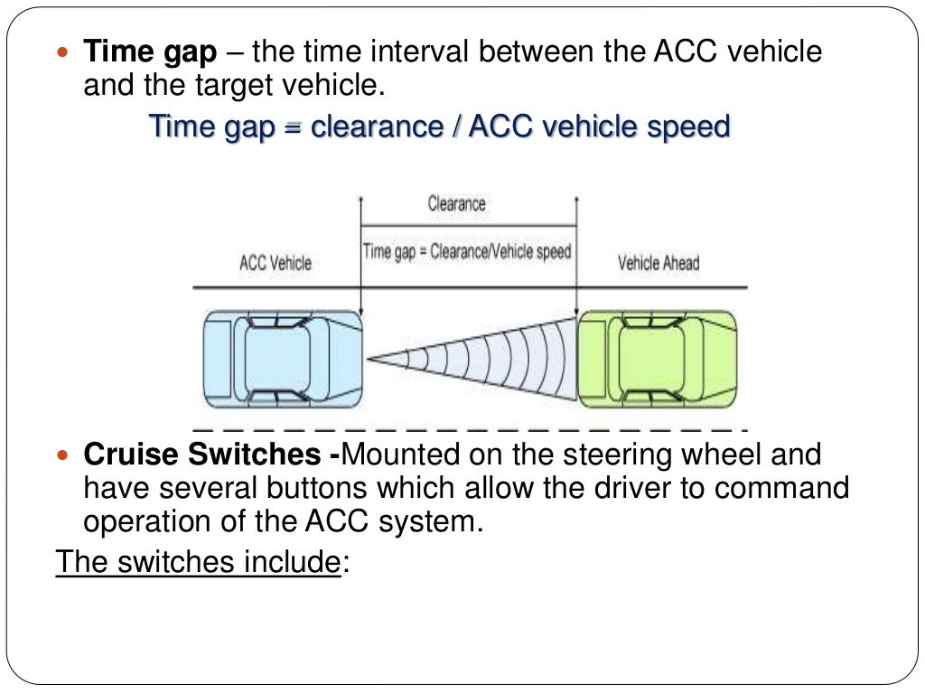adaptive cruise control use cases