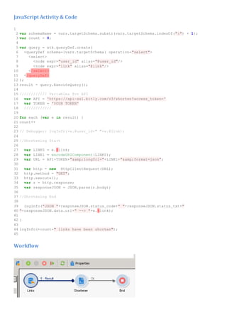 Adobe Campaign Classic Shortening Links with Bitly API | DOCX