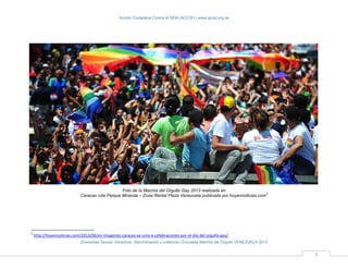 Diversidad sexual derechos discriminación y violencia encuesta marcha del orgullo 