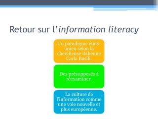 Retour sur l’information literacy