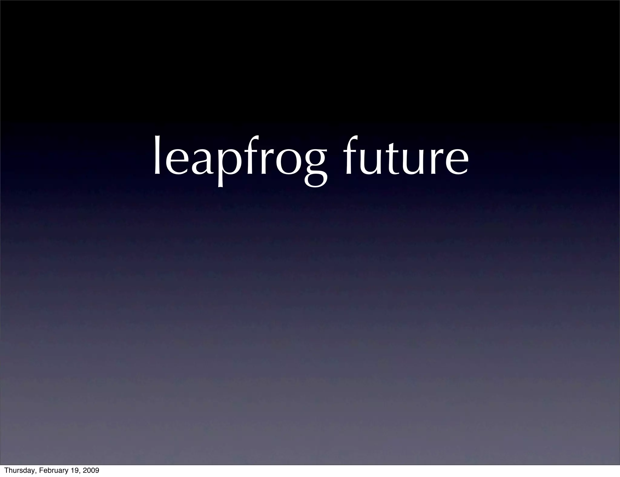 Art Center Summit talk - Future: To Go