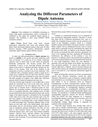 Analyzing the Different Parameters of Dipole Antenna | PDF