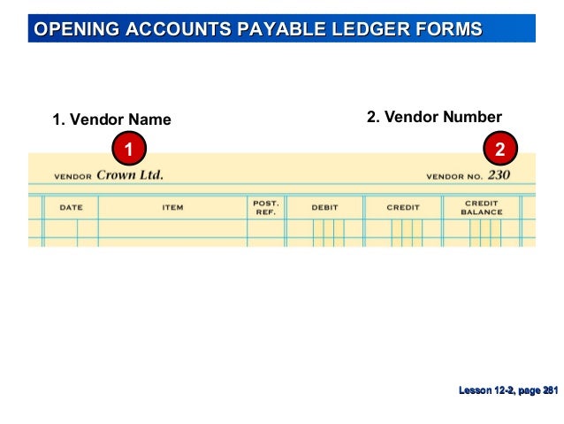 an accounts payable ledger is