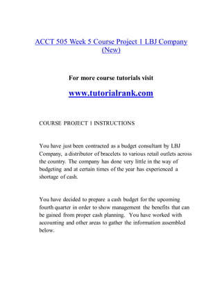  ACCT 505 Effective Communication/tutorialrank.com