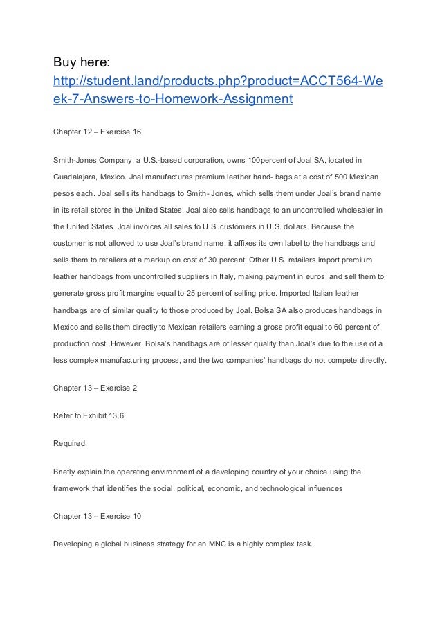 Answers to homework