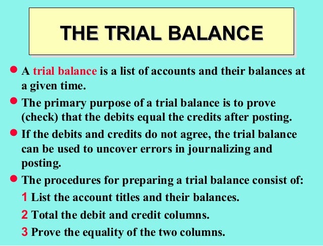trial balance accounting