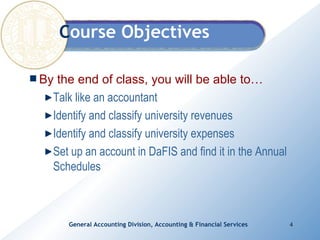 Accounting I: Introduction to University Accounting Accounting I ...