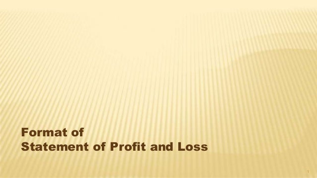 revised schedule vi statement of profit and loss