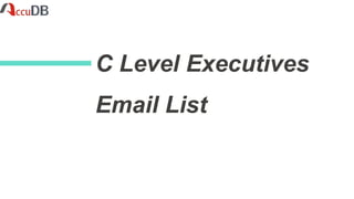 C Level Executives
Email List
 