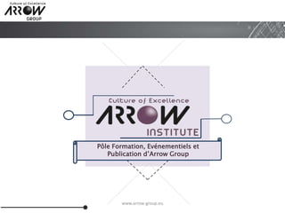 www.arrow-group.eu
Pôle Formation, Evénementiels et
Publication d’Arrow Group
 
