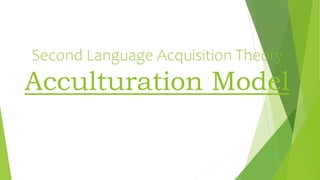 Second Language Acquisition Theory
Acculturation Model
 