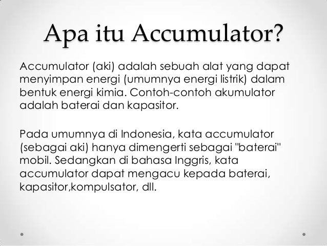 Accumulator