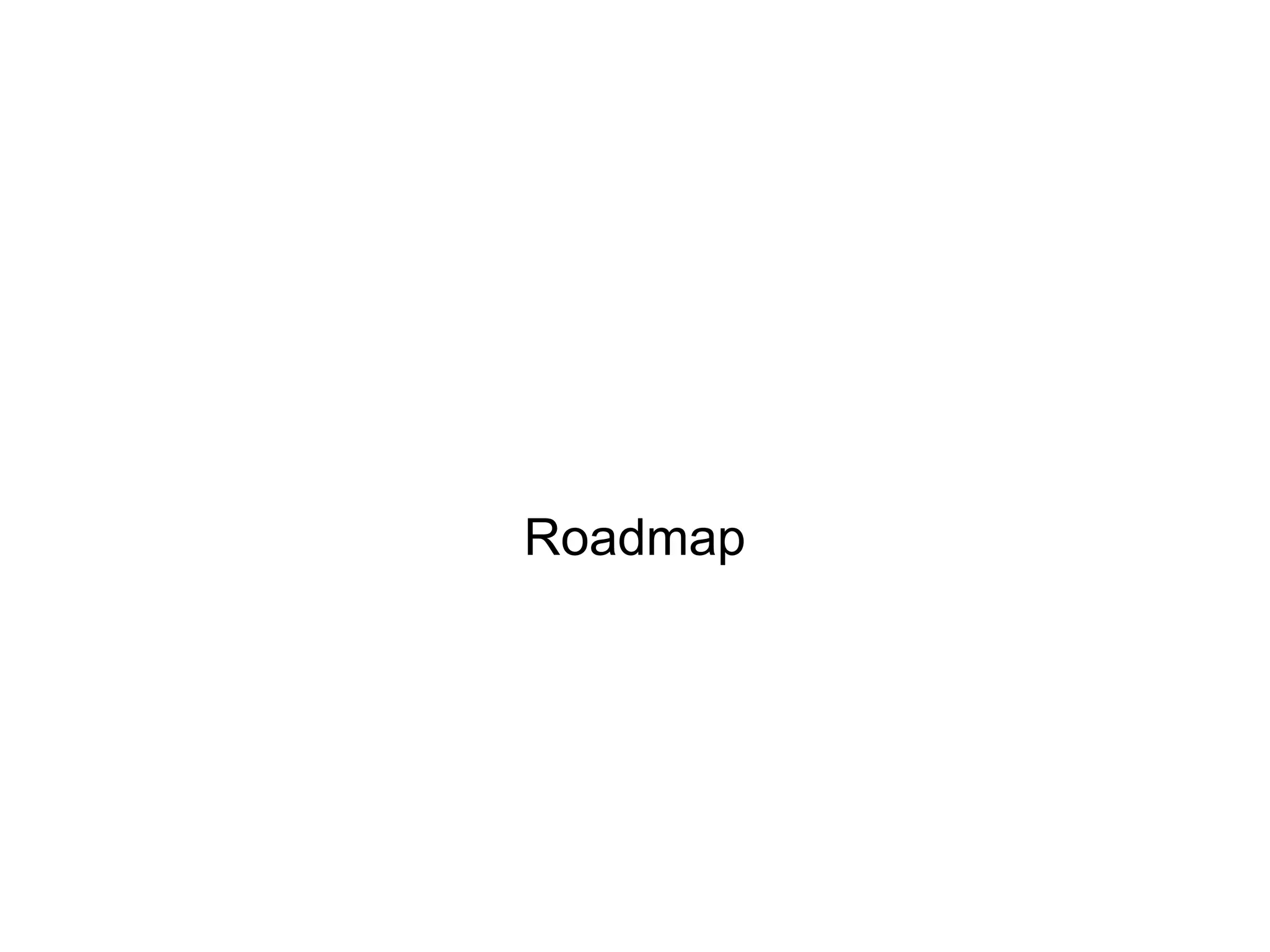 Roadmap
 