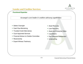 Accumyn Turnaround Restructuring