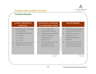 Accumyn Turnaround Restructuring