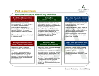Accumyn Turnaround Restructuring