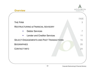 Accumyn Turnaround Restructuring
