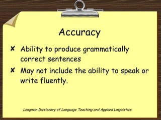Accuracy and fluency 09 | PPT