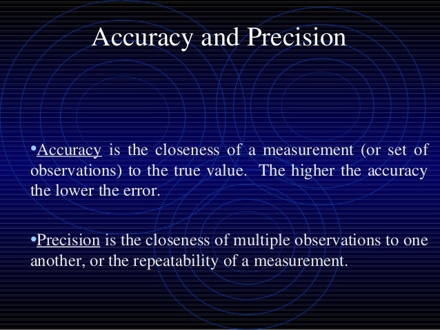 Accuracy Precision Measurement
