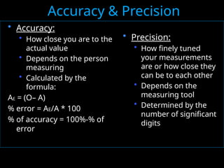 accuracyprecision-.for general chemistry 1 | PPTX