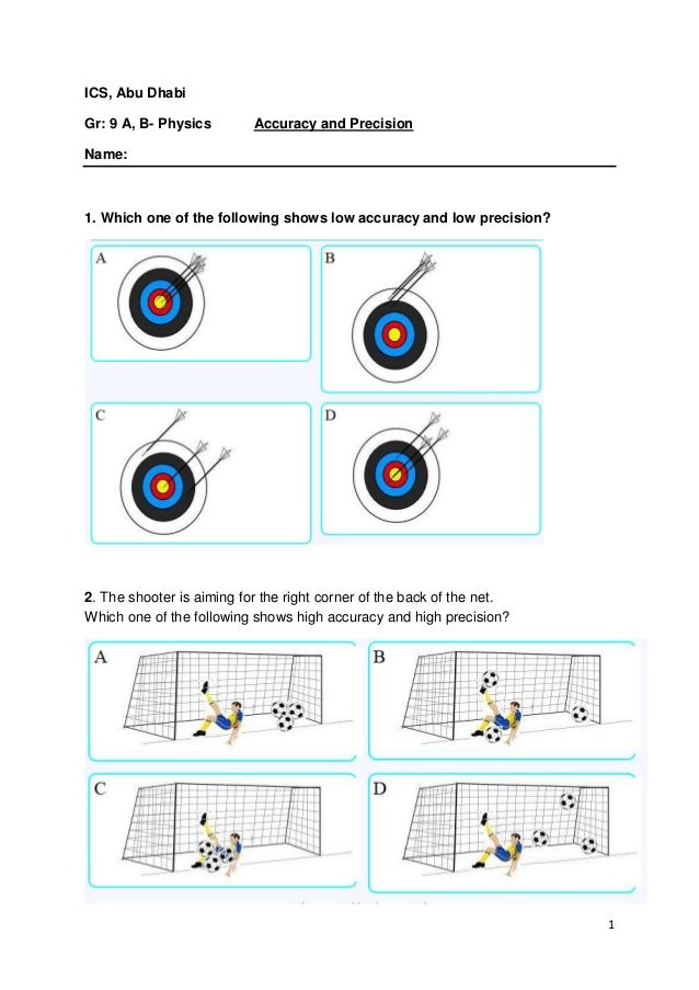 accuracy-precision-questions