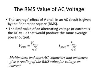 Measuring Ac Rms Alternating Current | PPTX
