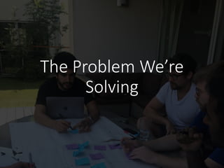 The Problem We’re
Solving
 