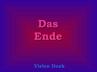 Das Ende Vielen Dank 