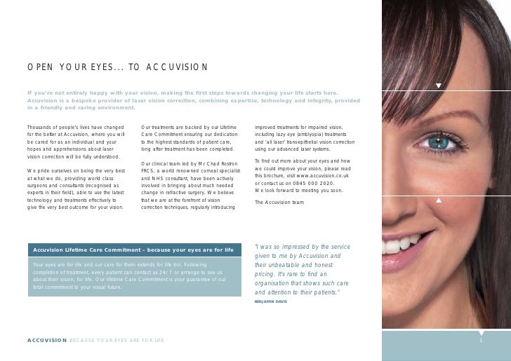 Accuvision Laser Eye Surgery &amp; Treatment Brochure