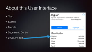About this User Interface
Title
Subtitle
Favorite
Segmented Control
2-Column text
 