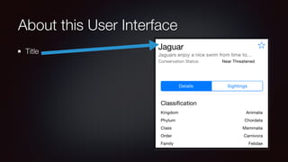 About this User Interface
Title
 