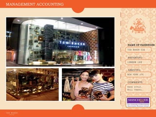 MANAGEMENT ACCOUNTING
 