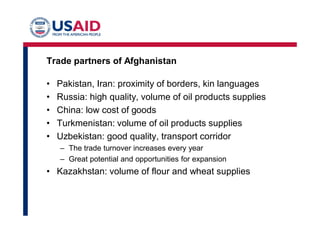 Economic Cooperation with Afghanistan - Timur Nuratdinov, KZ