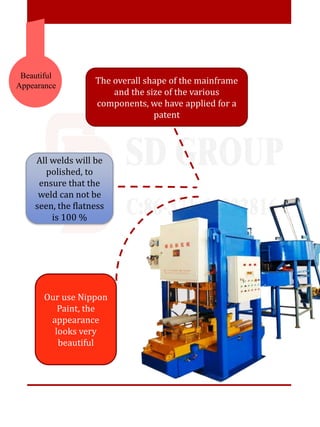 Beautiful
Appearance
The overall shape of the mainframe
and the size of the various
components, we have applied for a
patent
All welds will be
polished, to
ensure that the
weld can not be
seen, the flatness
is 100 %
Our use Nippon
Paint, the
appearance
looks very
beautiful
 