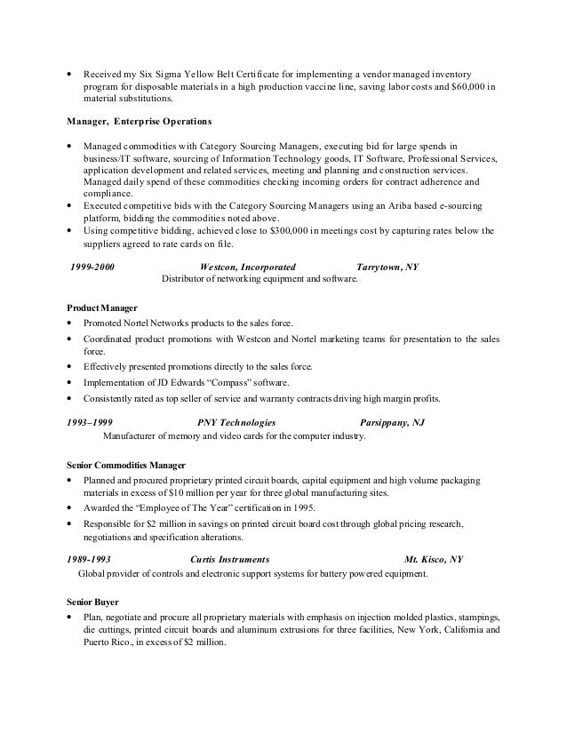 six sigma resumes