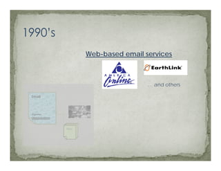 Web-based
                      Web based email services



                                       … and others

Email




Signature
Organization


               Docs
 