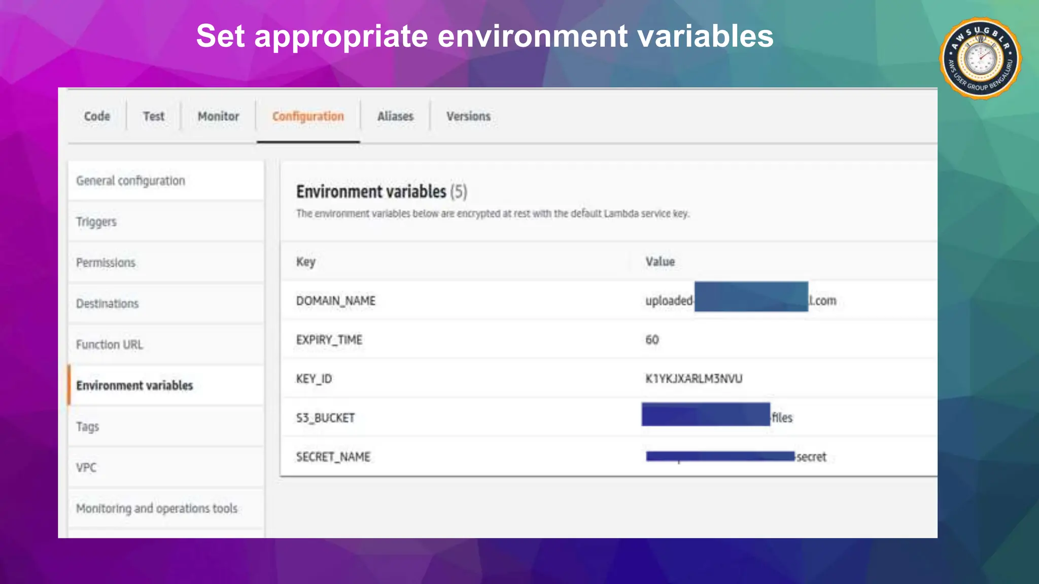 Set appropriate environment variables
 