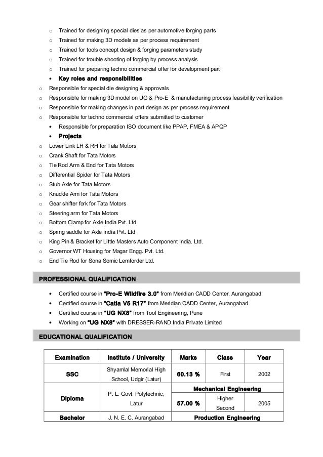 Resume Of Supriya Mare Pptx