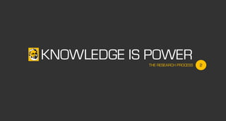 KNOWLEDGE IS POWERTHE RESEARCH PROCESS 2
 