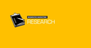 RESEARCH
SEGMENTED MARKETING
 
