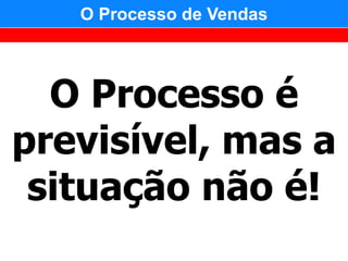O Processo de Vendas




  O Processo é
previsível, mas a
 situação não é!
 