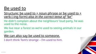 Used To Structure Powerpoint USED TO/be, get, would .pptx