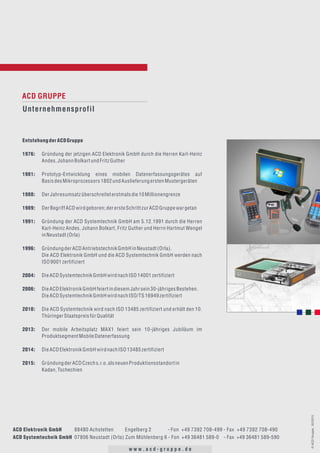 Kurzportrait ACD Elektronik GmbH