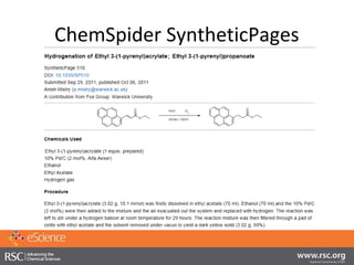 ChemSpider SyntheticPages
 