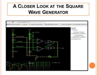 A CLOSER LOOK AT THE SQUARE
WAVE GENERATOR
 