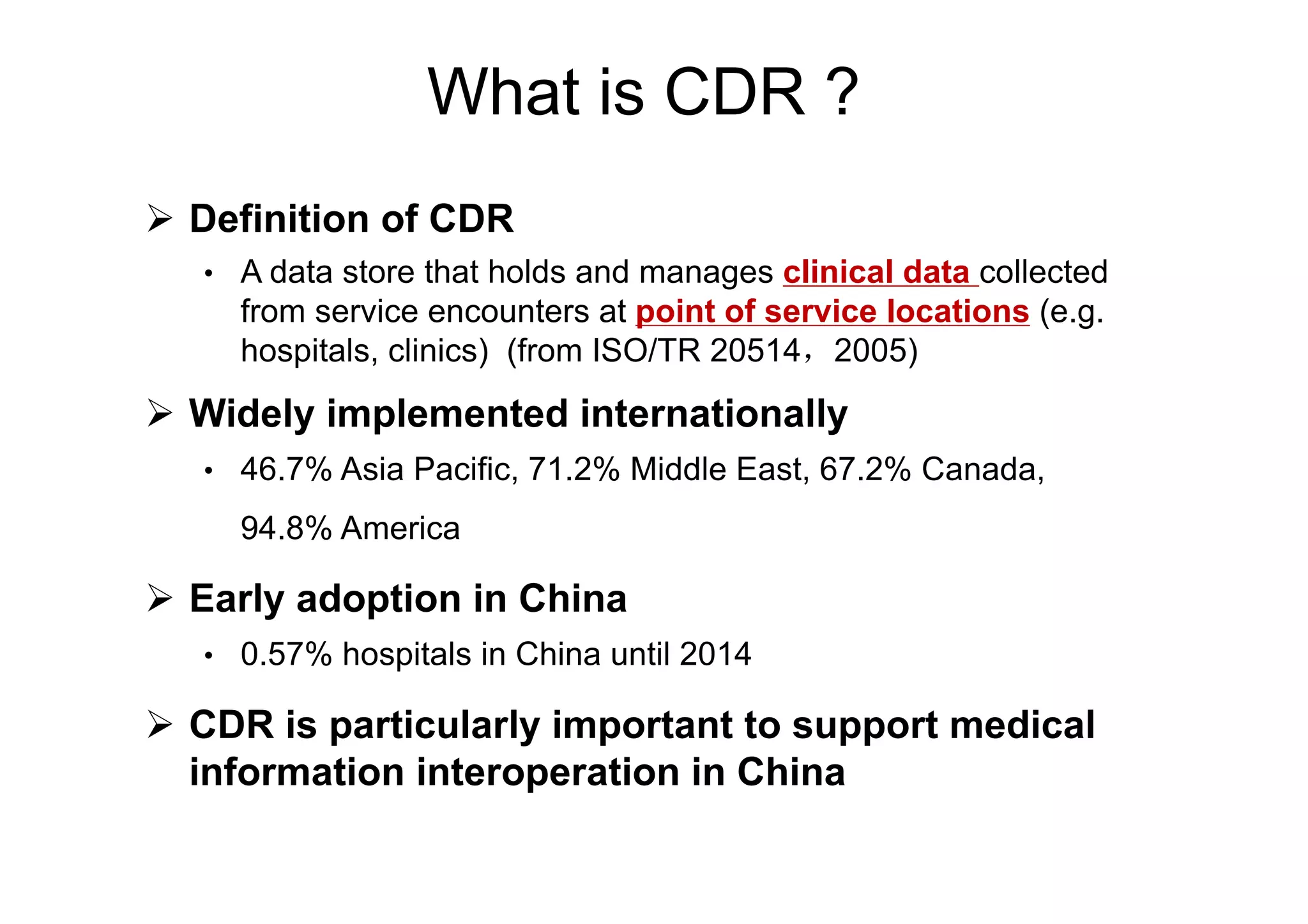A CDR implementation based on openEHR ARM persistence method | PDF