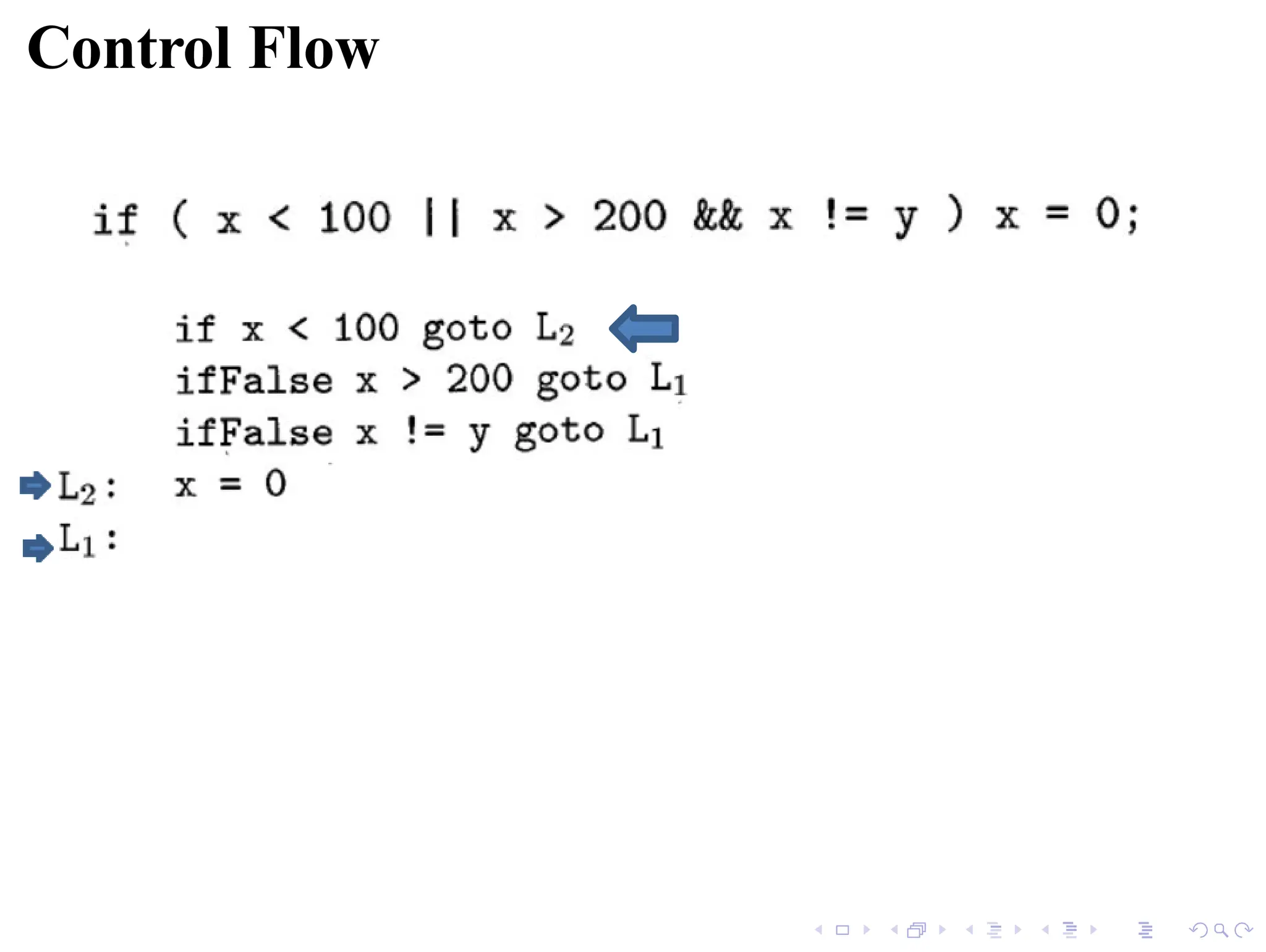 Control Flow
 